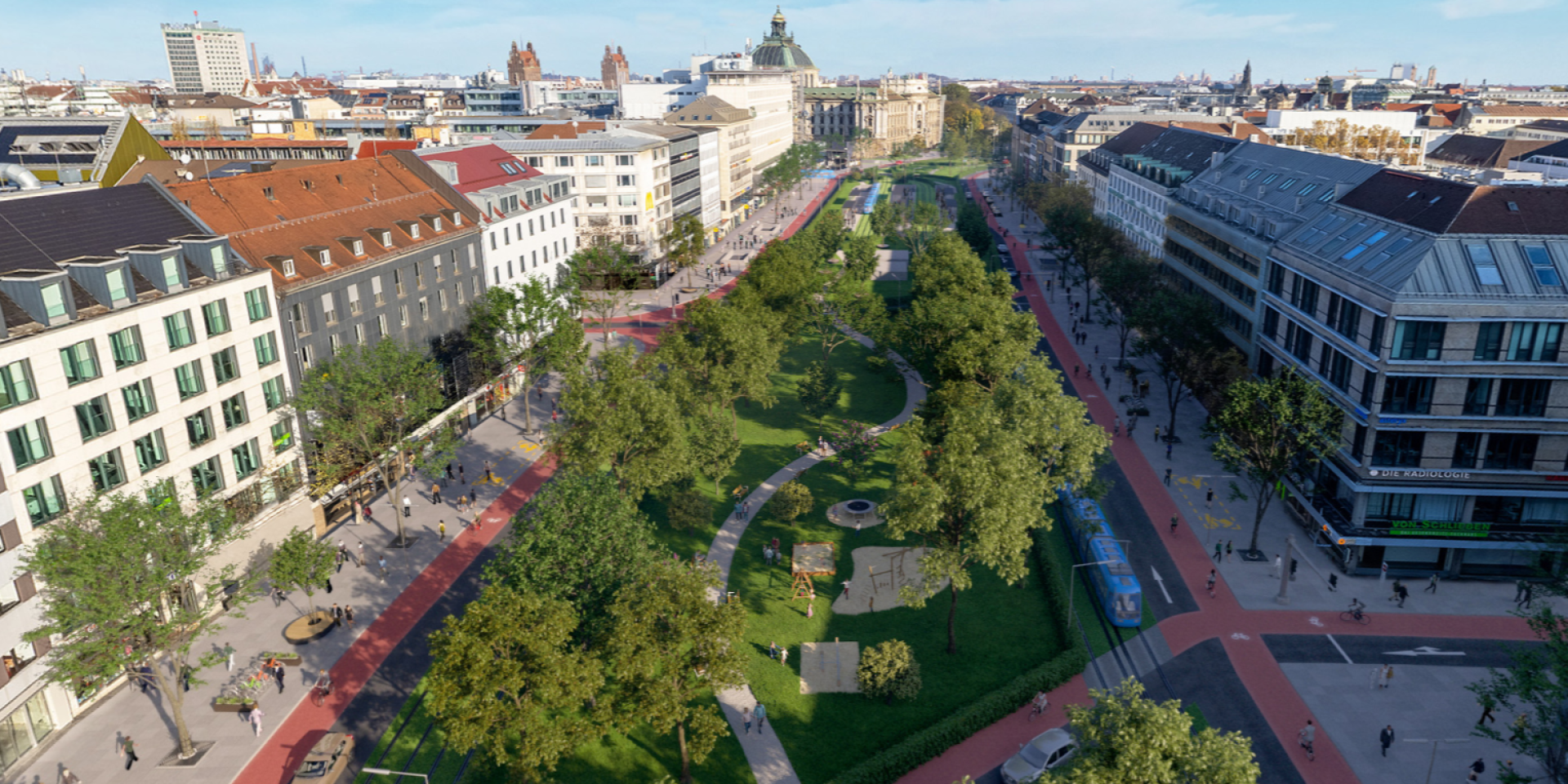 Visualisierung des Munich Central Parks