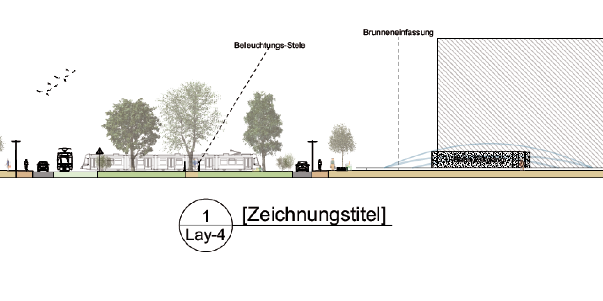 Weiterer Querschnitt der Planung