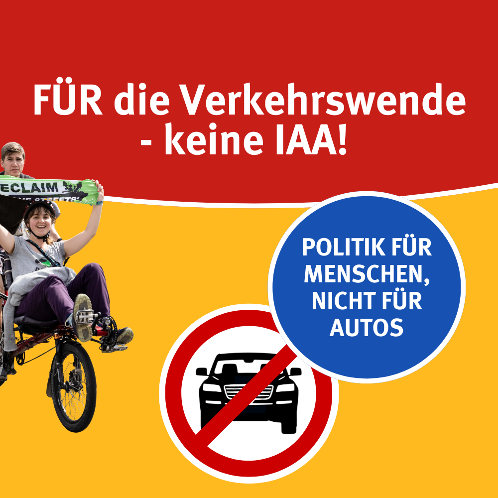 Aktionen FÜR die Verkehrswende während der IAA 2025