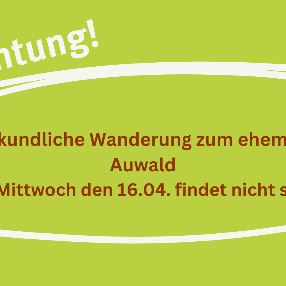 Wanderung entfällt